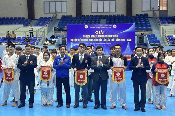 Khai mạc Giải vô địch Karate trong chương trình Đại hội Thể dục thể thao tỉnh Đắk Lắk lần thứ I, năm 2025-2026