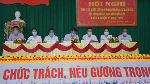 Hội nghị tiếp xúc cử tri với người ứng cử đại biểu HĐND tỉnh tại đơn vị bầu cử số 3